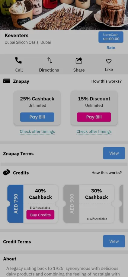 Znap cash ui update