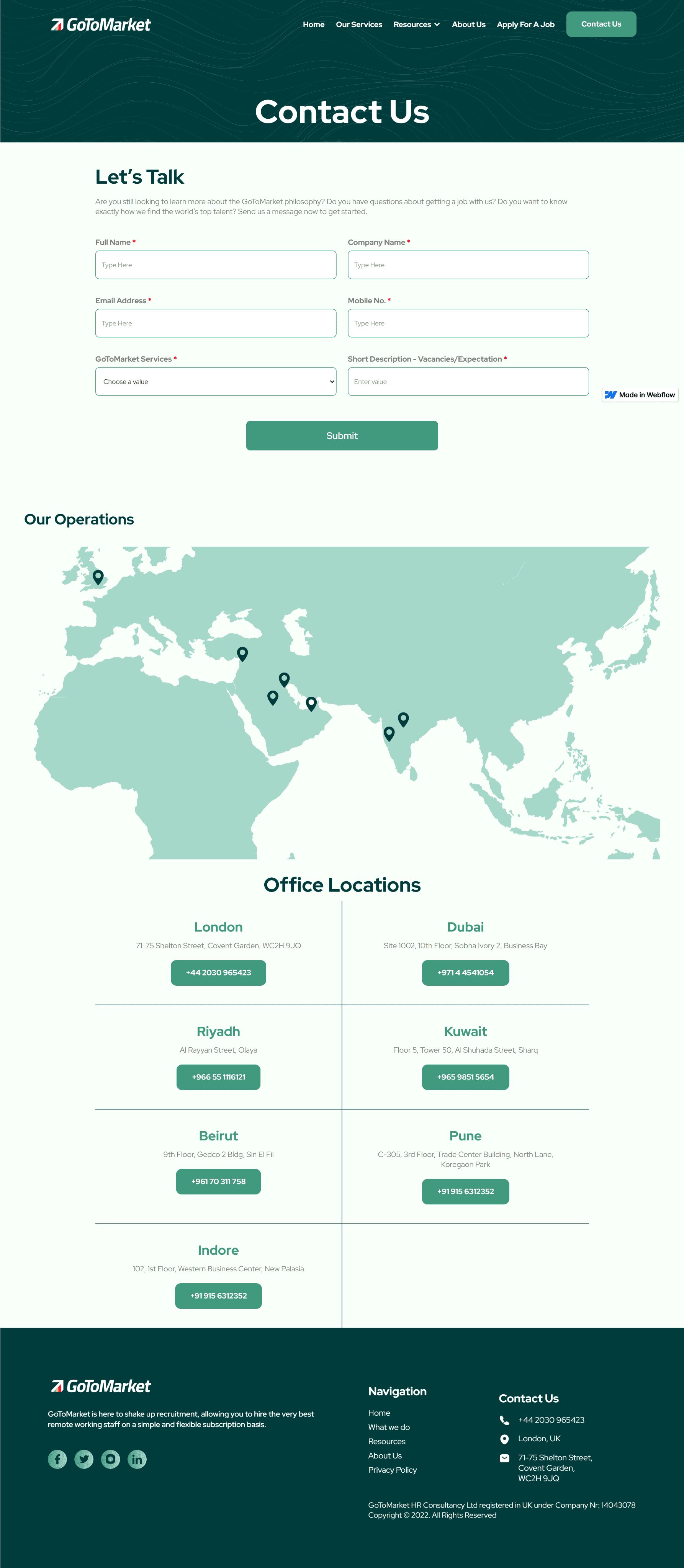 Contact-Goto market 