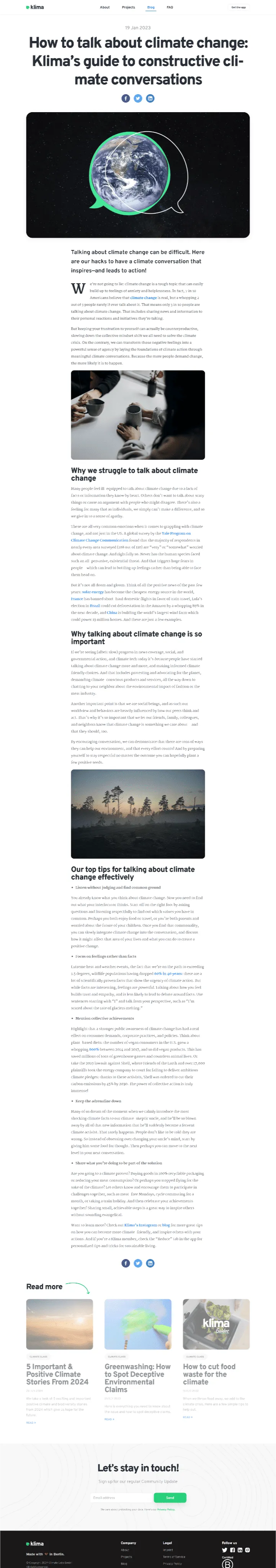 Blog details-Klima