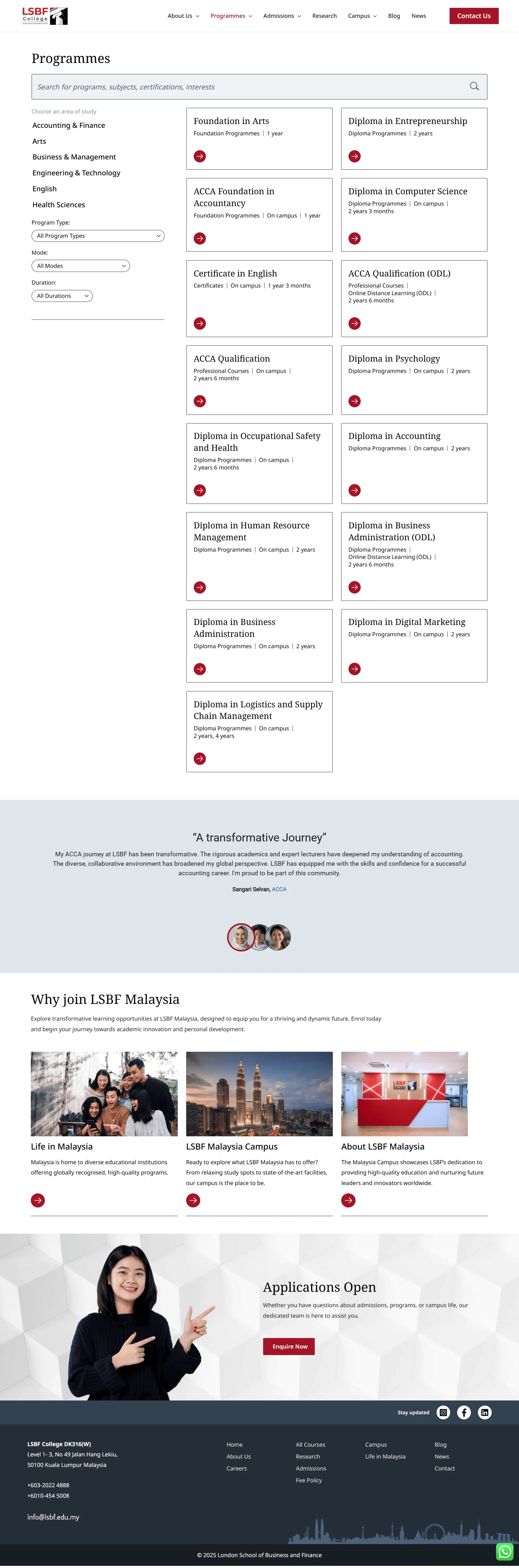 Programmes-LSBF