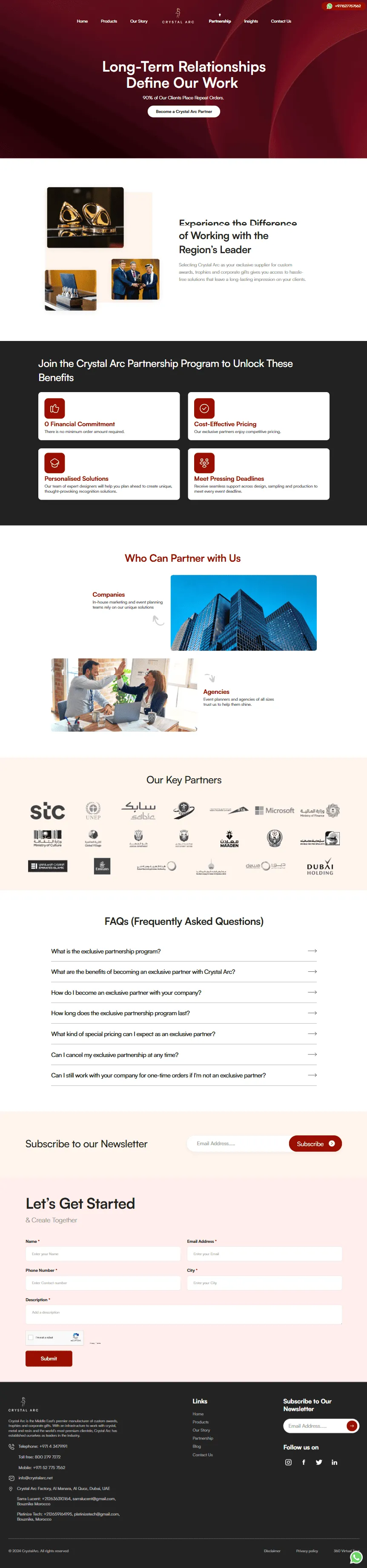 Partnership-crystal arc